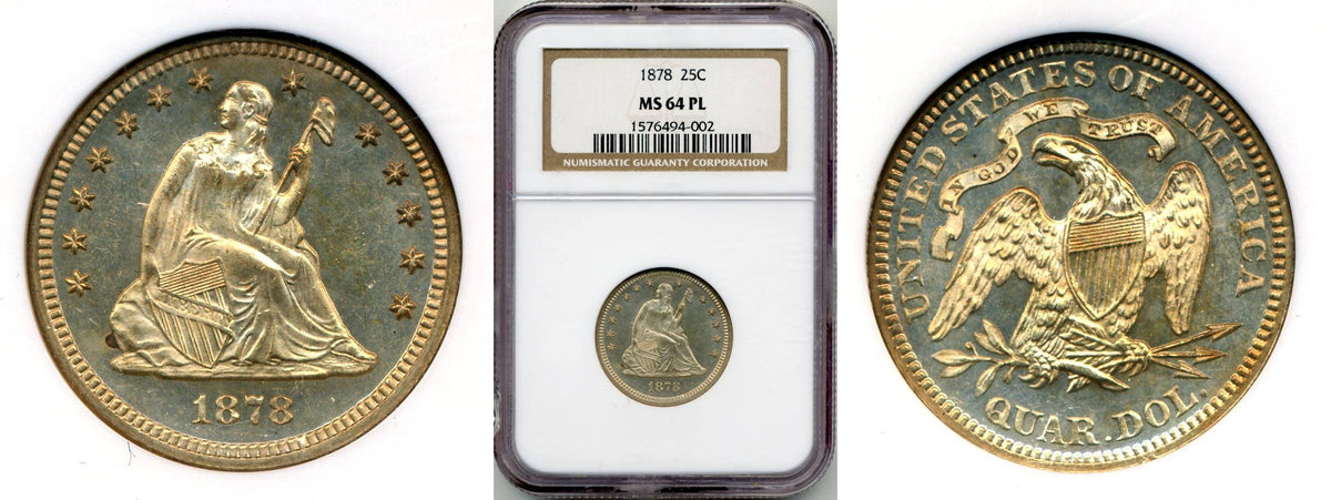 1878-P 25C NGC MS 64 PL Seated Quarter FINEST KNOWN – North Shore ...